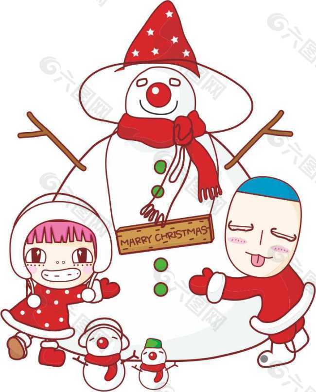 卡通人物-圣诞雪人