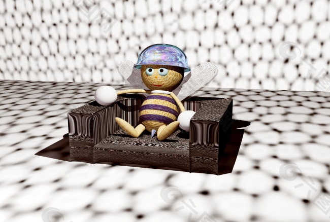 沙发上的蜜蜂3D
