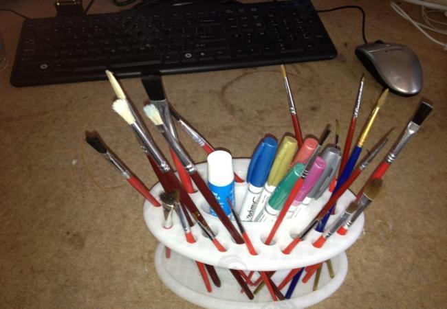 model paint brush holder