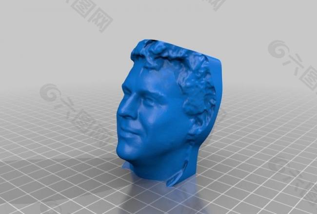 glenn makerbot 3d portrait from apr 22, 2013