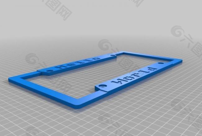 my customized license plate border hello world 12 x 6 plate