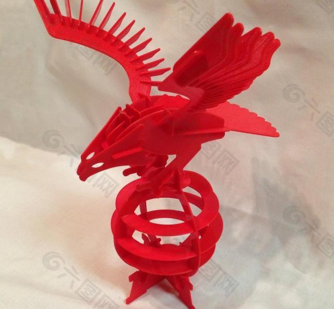 printed - 3d puzzle eagle