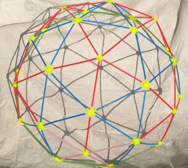 mini dome with pins - icosahedron