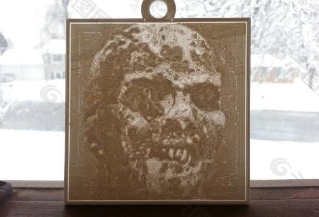 fulci zombie lithopane