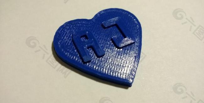 initialed heart ornament
