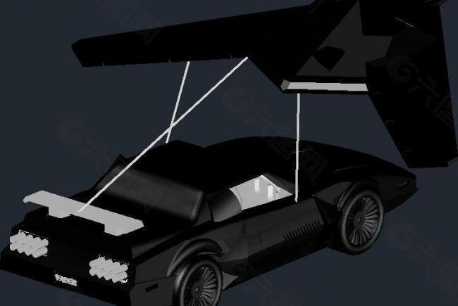 达斯维达驾驶霹雳游侠kitt车，而由夜鹰间谍飞机空运