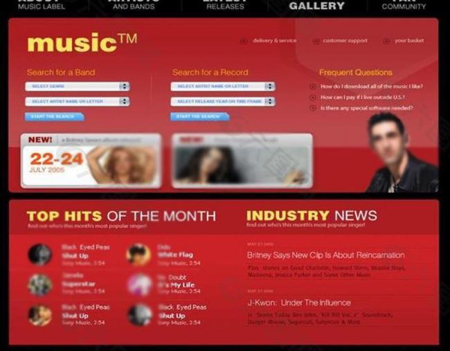 流行音乐网页图片