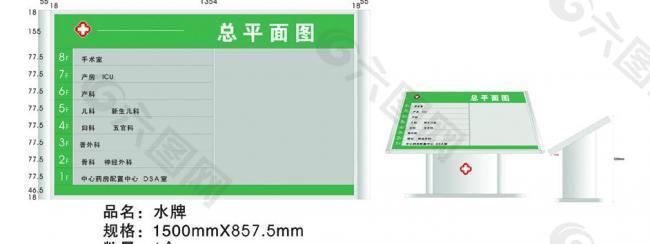 水牌 医院导向牌图片