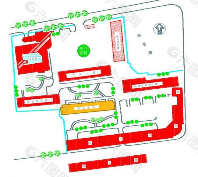 医院规划图图片
