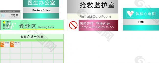 医院各类标识牌图片