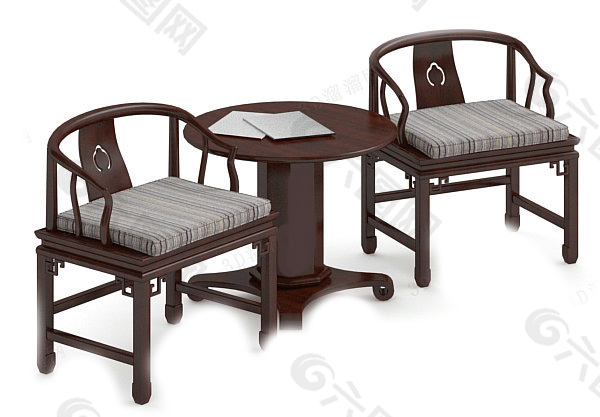 桌椅组合 模型
