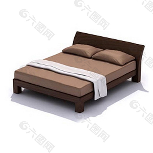 卧室平板床模型