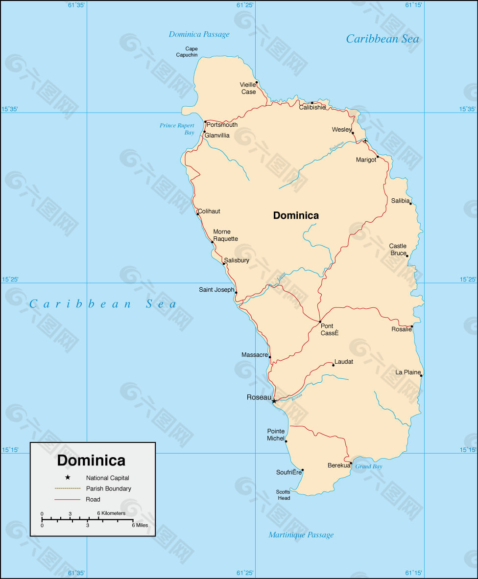 多米尼克地图世界位置图片