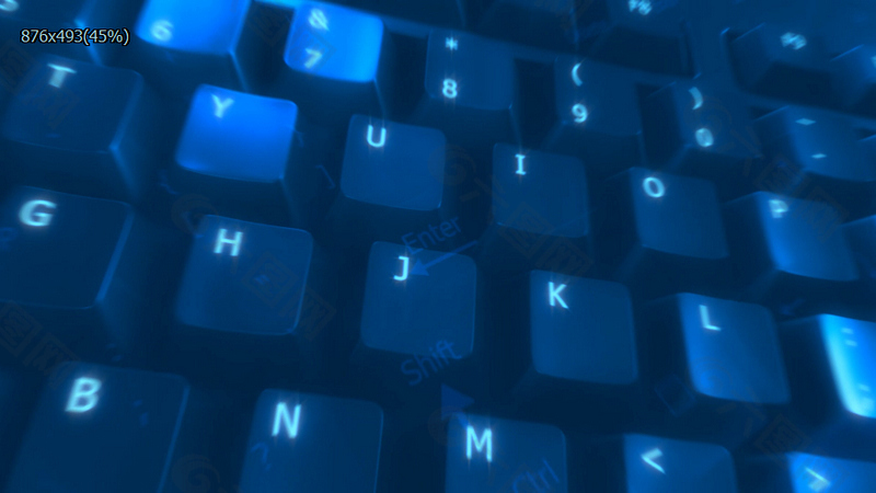 键盘蓝光效果视频素材