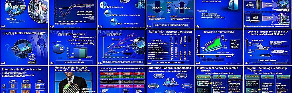 著名的Intel的PPT模板（分层可编辑）图片