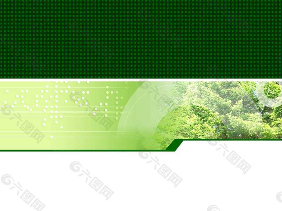 经典绿色植物PPT模板