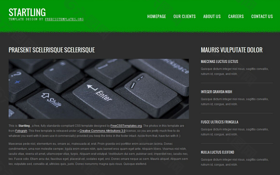灰绿IT企业网页模板