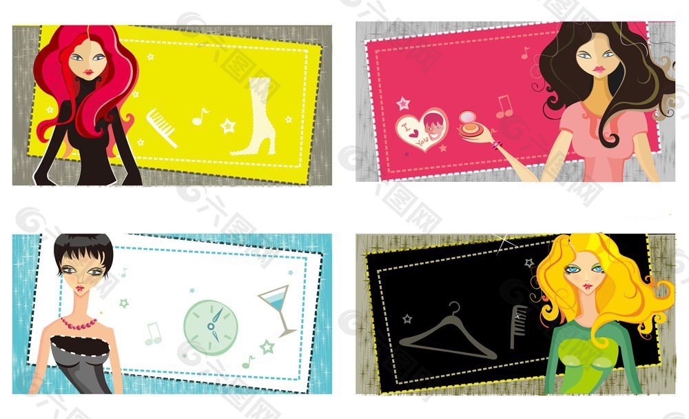 淘宝网店名片设计素材