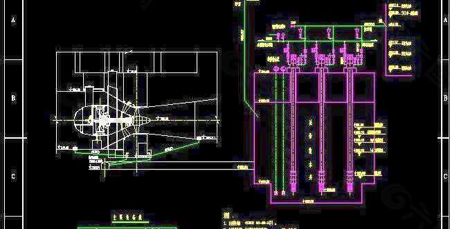 水电站检修排水系统设计图