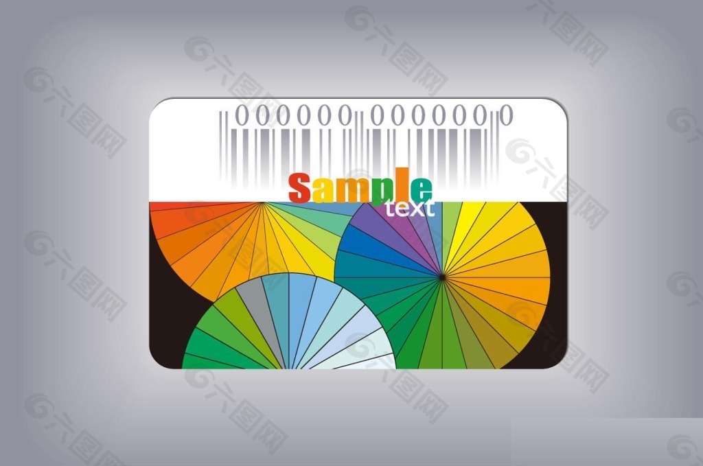 彩色圆盘卡片