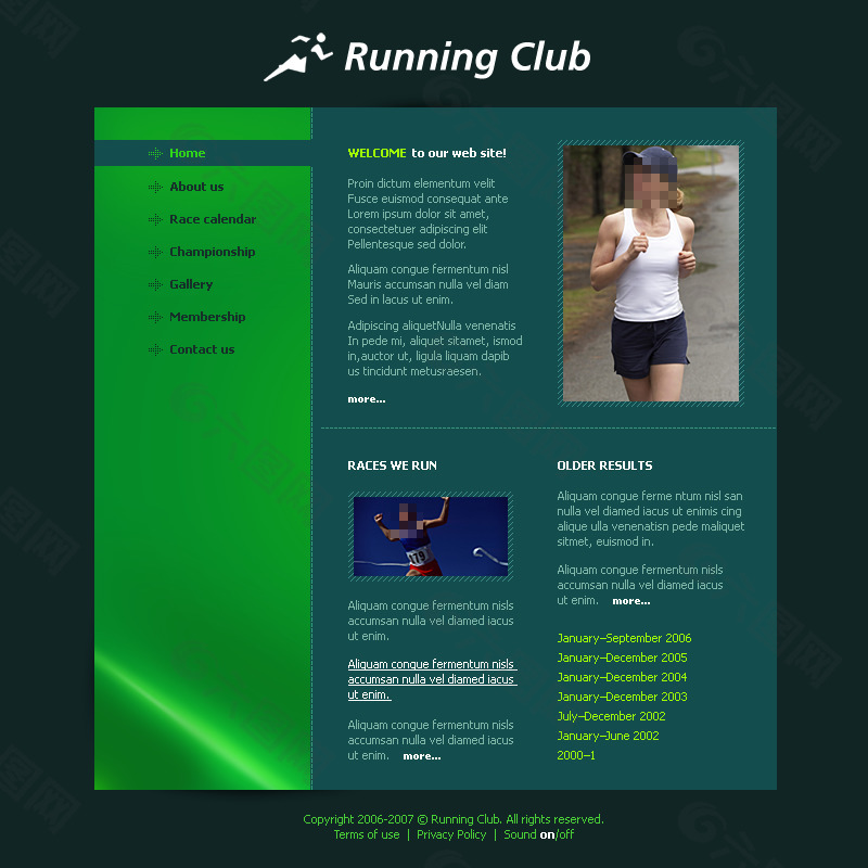 跑步俱乐部网站设计