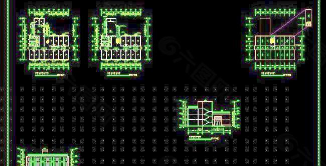 平屋顶现代风格福建小型办公楼建筑设计施工图