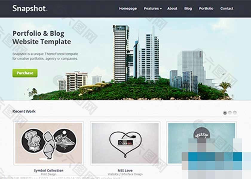 魅力城市黑白简洁科技企业网站模板