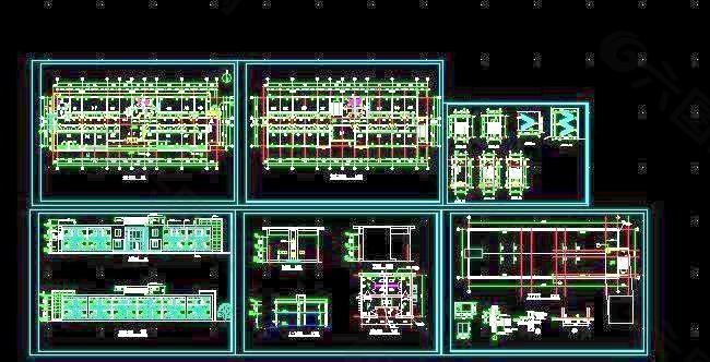 二层管理楼污水处理厂建筑设计施工图