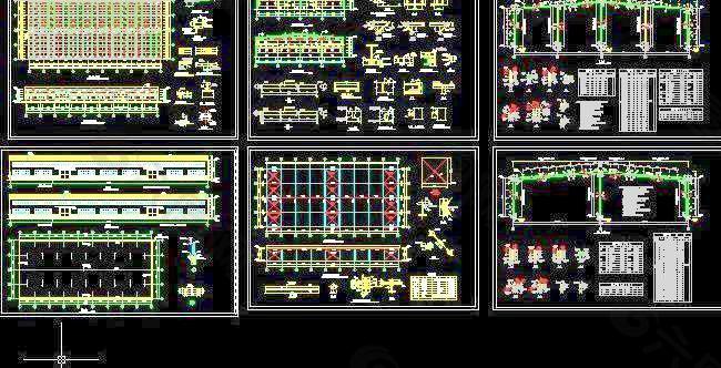 生产厂房门式钢架钢结构建筑设计施工图