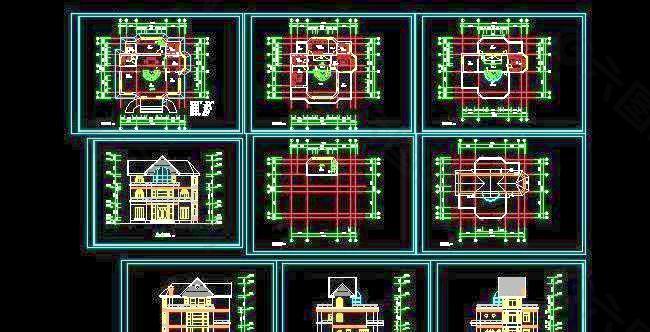 单体三层简易农家房屋设计图13x12