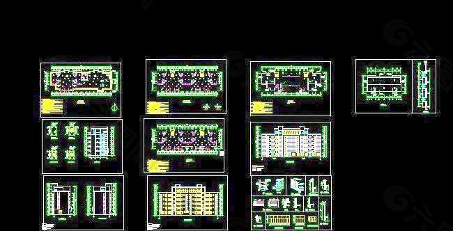 六层公组房建筑施工设计图