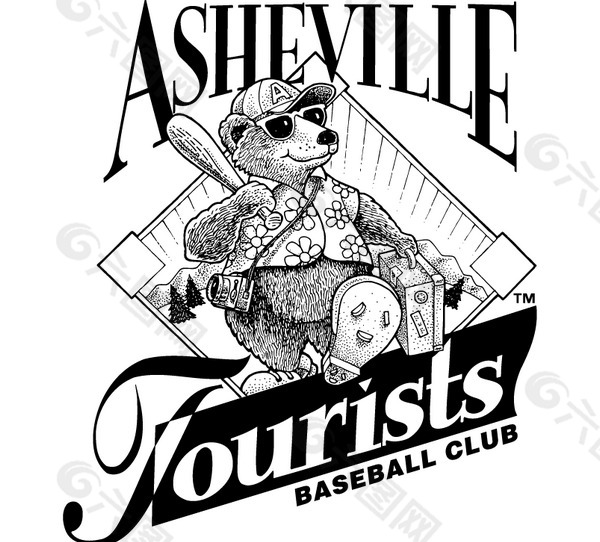 Asheville_Tourists logo设计欣赏 Asheville_Tourists旅行社标志下载标志设计欣赏