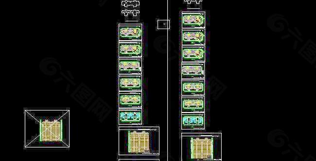 十八层小区普通住宅楼建筑施工图