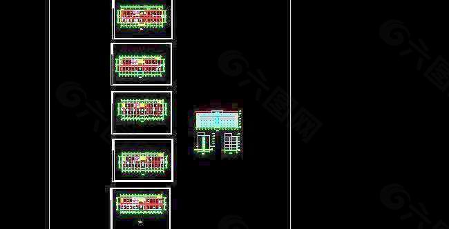 六层教育局办公楼建筑设计方案图