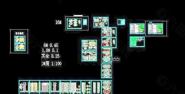 16层商业住宅楼框架结构设计图