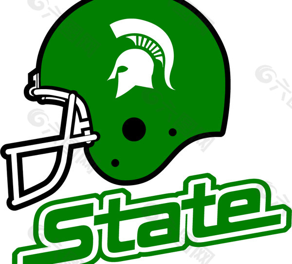 Michigan_State_Spartans_Helmet logo设计欣赏 Michigan_State_Spartans_Helmet运动赛事标志下载标志设计欣赏