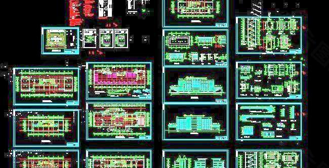 六层办公楼框架结构建筑设计施工图