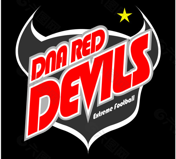 DNA_Red_Devils logo设计欣赏 DNA_Red_Devils运动赛事LOGO下载标志设计欣赏