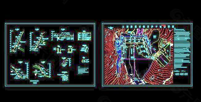 大坝基开挖支护平面布置图