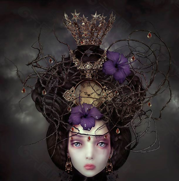 位图 插画师 Natalie Shau 诡异唯美插画 免费素材