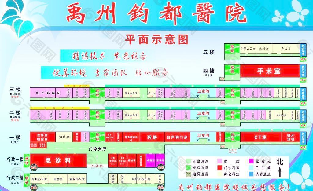 钧都医院平面示意图图片