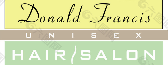 Donald_Francis_Hair_Salon logo设计欣赏 Donald_Francis_Hair_Salon服务公司LOGO下载标志设计欣赏