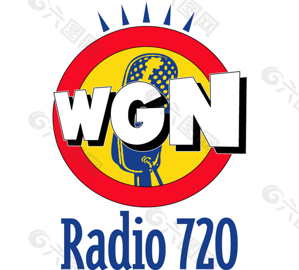 WGN Radio 720 logo设计欣赏 WGN Radio 720下载标志设计欣赏