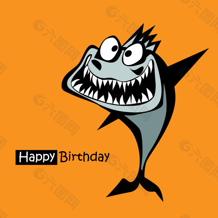印花矢量图 卡通 动物 鱼 鲨鱼 免费素材