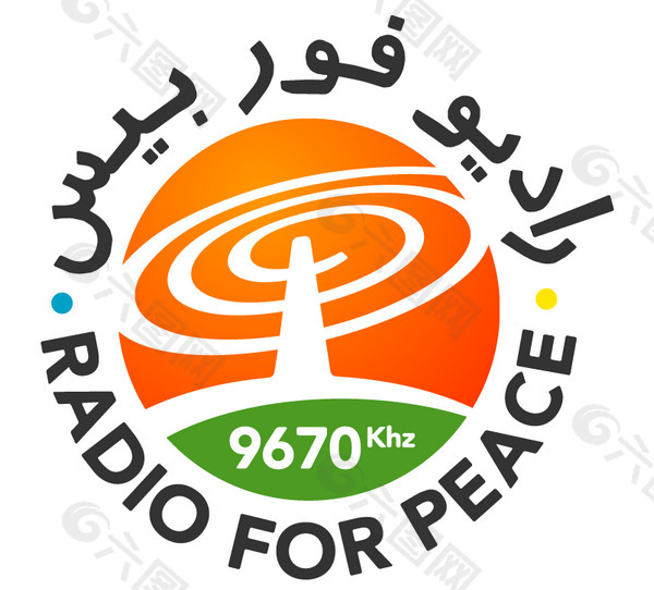 Radio for Peace logo设计欣赏 Radio for Peace下载标志设计欣赏