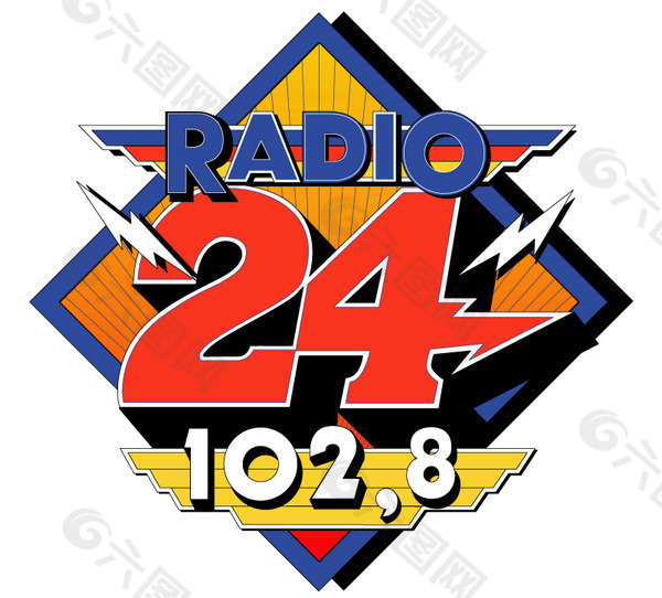 Radio 24 logo设计欣赏 Radio 24下载标志设计欣赏