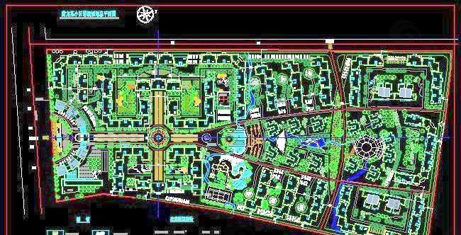 福建省某住宅小区总景观平面设计图