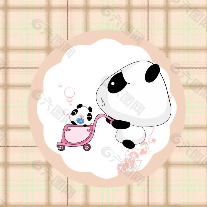 印花矢量图 卡通 卡通熊猫专题 动物 熊猫 免费素材