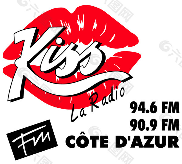 Kiss Radio logo设计欣赏 Kiss Radio下载标志设计欣赏