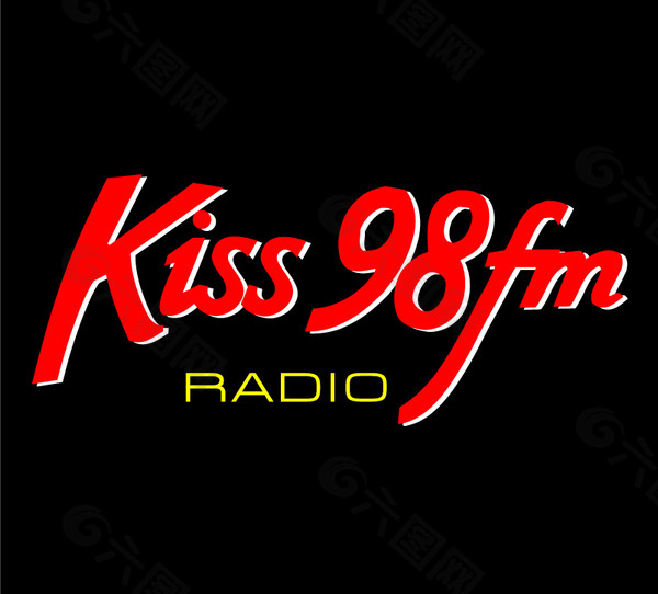 Kiss 98 FM logo设计欣赏 Kiss 98 FM下载标志设计欣赏